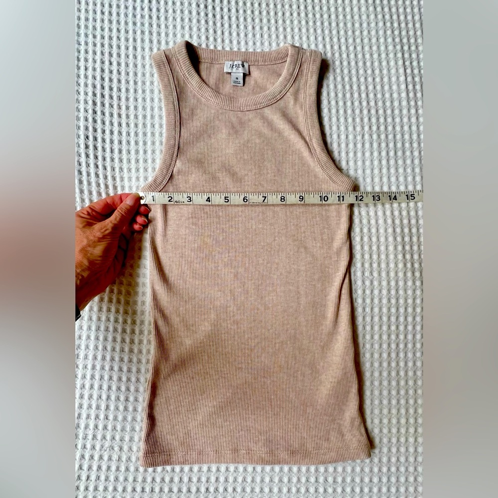 J. Crew Beige Ribbed Tank Top - Picture 4 of 5